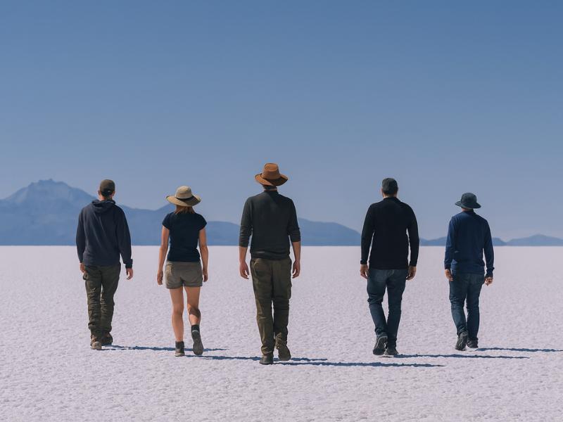 our team at Tour on Uyuni Salt Flats